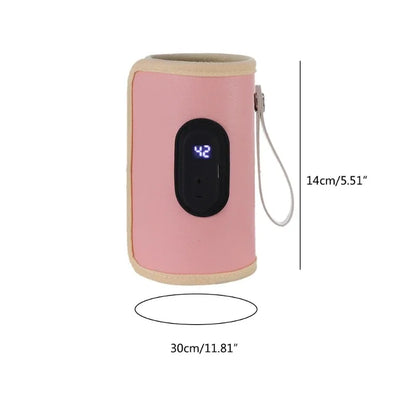 Portable Digital Display Baby Bottle Warmer USB Car Travel Nursing Milk Heater Outdoor Universal Temperature Control Accessories