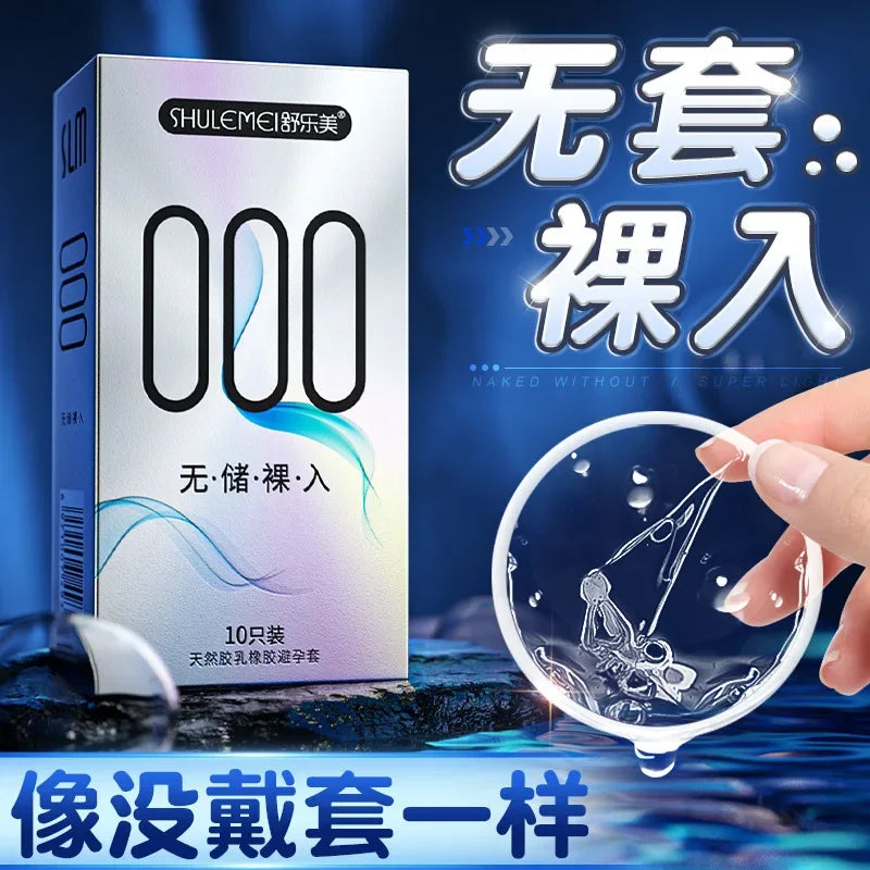 5D Dotted Condoms with Mustache Ribbed G Point Latex Ultra Thin Condom Orgasm Contraceptives Stimulate Vaginal Adults Sex Toys
