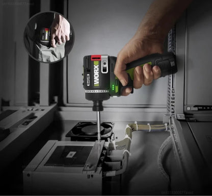 Worx WU139 Cordless Driver Drill Brushless Electric Impact Screwdriver Rechargeable Metal Chuck High Torque DIY Power Tools