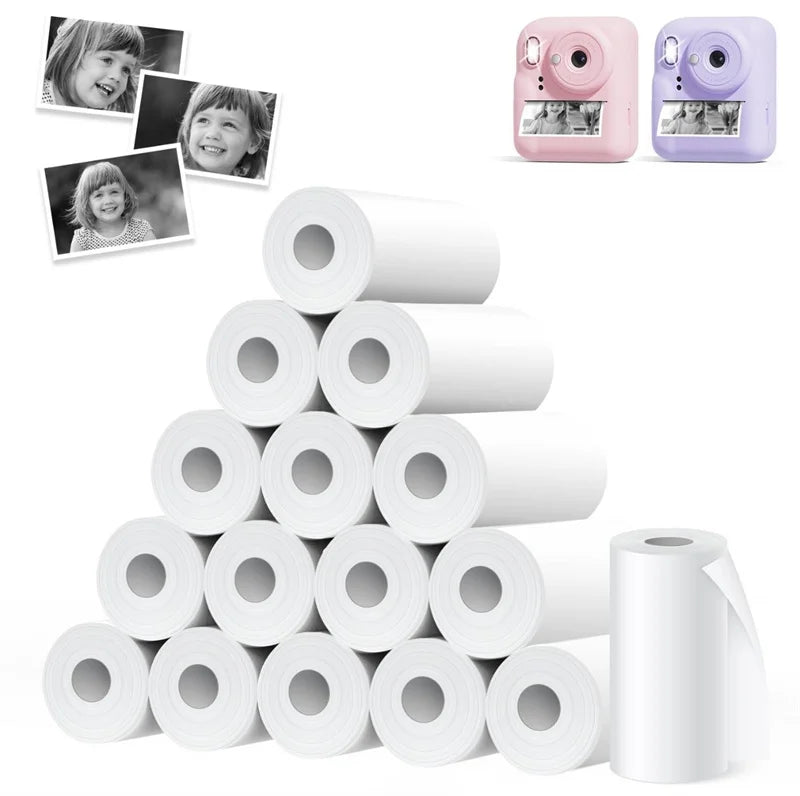 1/5 Roll High Quality Mini Pocket Printer Paper Portable Children Camera Self-Adhesive Photo Paper Home Thermal Printer Supplies