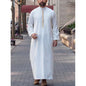 New Muslim Traditional Men's Robe Multi Colored Elegant Ethnic Embroidery Men's Robe Simple Casual Loose Robe