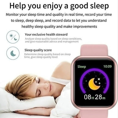 Sports Smartwatch Women Bracelet Men Smart Watch Connected Music Control Player Fitness Step Sleep Monitor Y68 D20 Alarm Clock