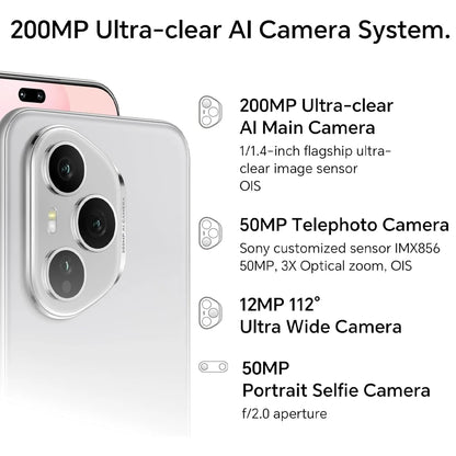 HONOR 400 Pro 5G,EU Version, 5G Smartphone, 200MP Ultra-clear AI Main Camera, Qualcomm Snapdragon 8 Gen 3, 5300mAh Battery