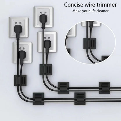 50Pcs Cable Clip Self-Adhesive Cable Organizer Wire Protector Holder For Mouse Headset Wire Storage Desktop Tidy Management Clip