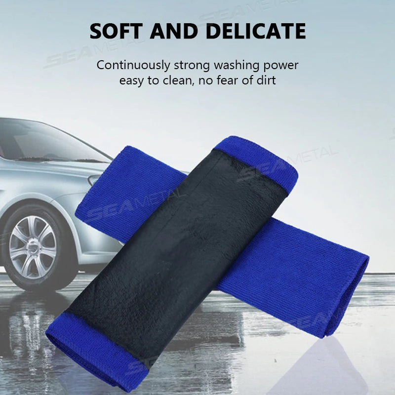SEAMETAL 1/2pcs Car Cleaning Towel Magic Clay Cloth for Car Detailing with Blue Clay Bar Towel Washing Tool Car Accessories