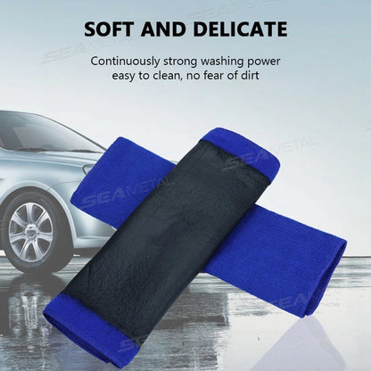 SEAMETAL 1/2pcs Car Cleaning Towel Magic Clay Cloth for Car Detailing with Blue Clay Bar Towel Washing Tool Car Accessories
