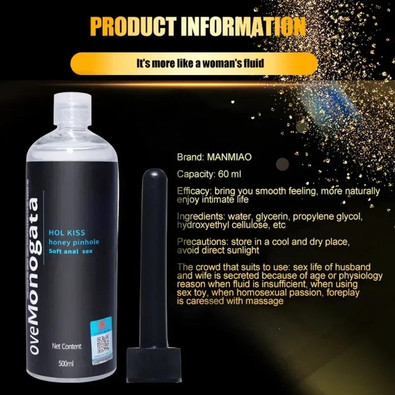 Anal Lubrication Water-based Lubricant for Sex Vaginal Massage Oil for Couple 200/500ML Sex Semen Love Gel for Gay Adult Product
