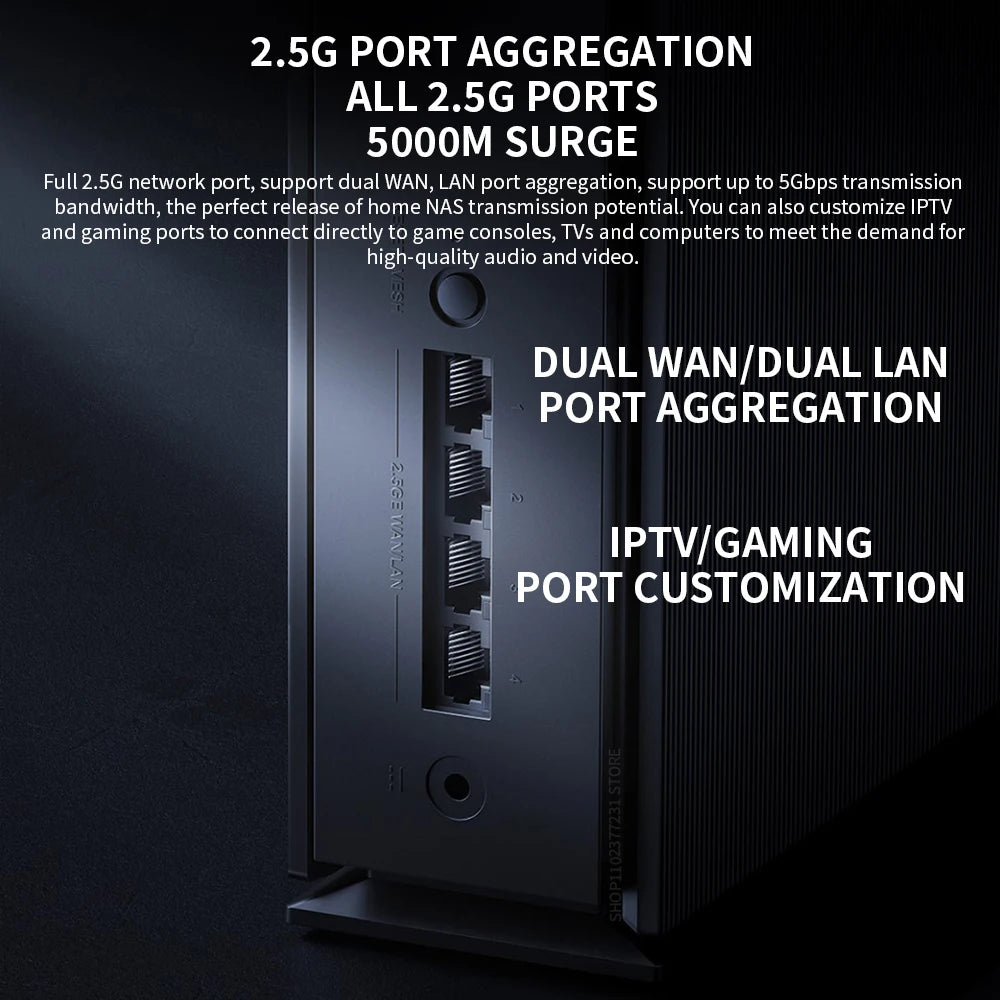 New Xiaomi Router BE6500 Pro WiFi 7 2.4/5GHz Mesh Dual Band Qualcomm 4-Core Processor Chinese Version,With adapter