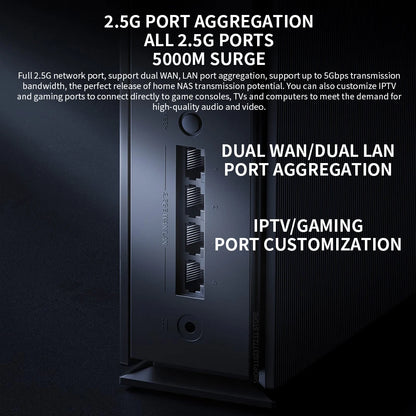 New Xiaomi Router BE6500 Pro WiFi 7 2.4/5GHz Mesh Dual Band Qualcomm 4-Core Processor Chinese Version,With adapter