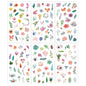 6pcs Leaf Flower Stickers Japanese Accessories for Kids Dessert Diary Decorating Pretty Stationery Feather Decoration Supplies