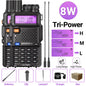 1/2PCS Baofeng UV 5R 5W 8W Walkie Talkie Portable Ham CB Radio Dual Band VHF UHF FM Transceiver Two Way Radio UV82 S9 K5 Plus