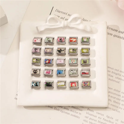 Y2K Cute Funny Sofa Cats Dogs Italian Charm Fit 9mm Stainless Steel Women DIY Bracelet Drop Shipping Fashion Jewelry Wholesale