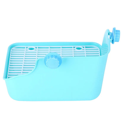 Square Shape Pet Toilet Plastic Easy to Install Small Animal Toilet for Rabbit Chinchilla Guinea Pig Cage Use