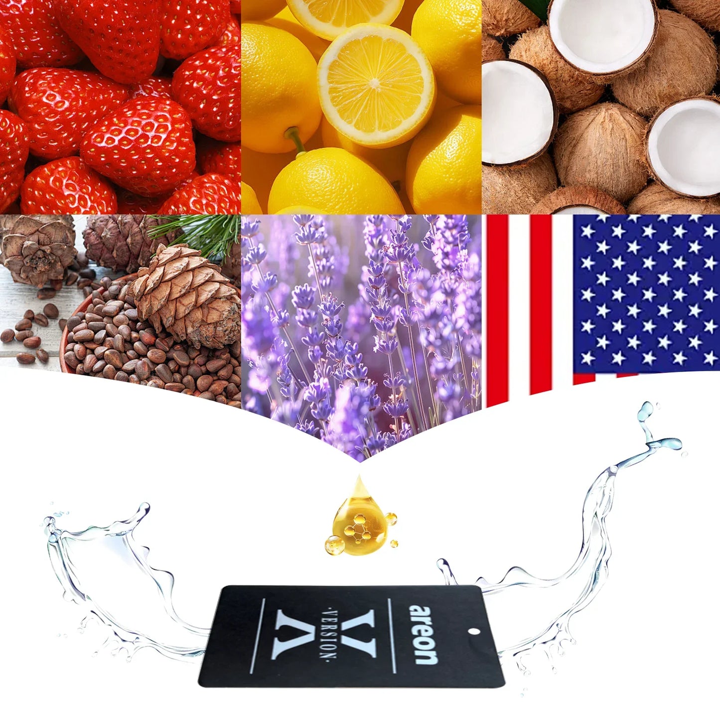 Our High-Quality [Shape X] car air fresheners, which can be used as decorations for car rearview mirrors, are available in sets
