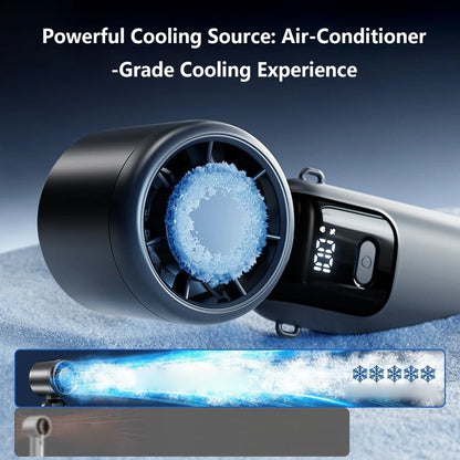 Lenovo Portable Fan Handheld Cooling Fan 100 Levels Foldable Rechargeable Strong Wind Air Cooler Digital Display Long Battery