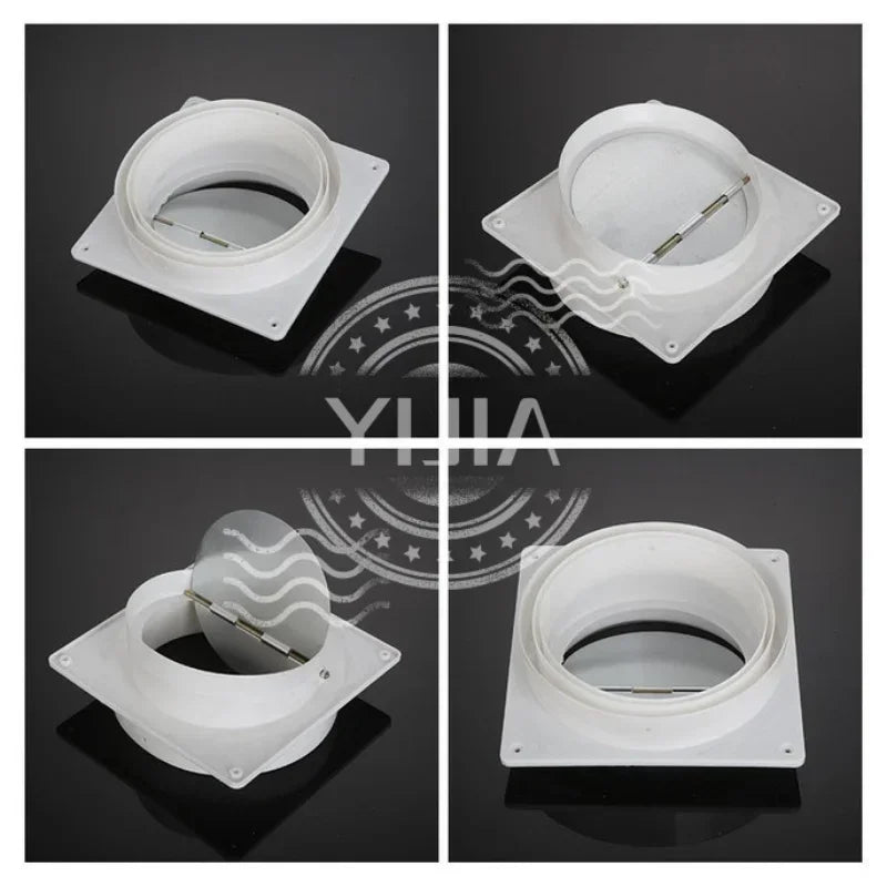 1PCS Bathroom Check Valves Pipe Ventilator Air Valve Backdraft Damper Duct Preventer Backflow Back Draft Damper Home Improvement