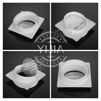 1PCS Bathroom Check Valves Pipe Ventilator Air Valve Backdraft Damper Duct Preventer Backflow Back Draft Damper Home Improvement