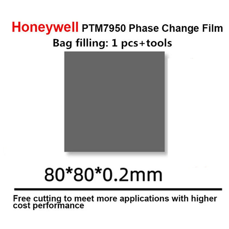 Honeywell PTM7950 Thermal Pad Phase Change Graphics Card CPU Notebook Computer Cooling Efficient Conductive Silicone Shim