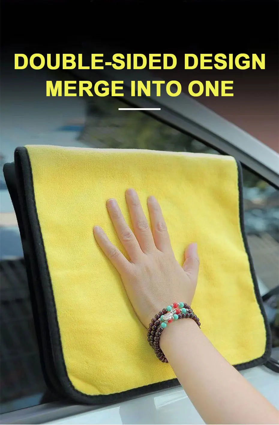 SEAMETAL Large Size Microfiber Towels Car Washing Towel 160x60cm Car Whole Body Cleaning Dry/Wet Dual Use Super Absorbent Rags