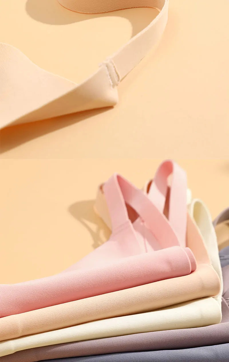 4PCS/Set Silk Seamless Thongs for Women Sexy Low Rise Panties Female Ultra Thin Breathable Underwear G-String T-Back Underpants