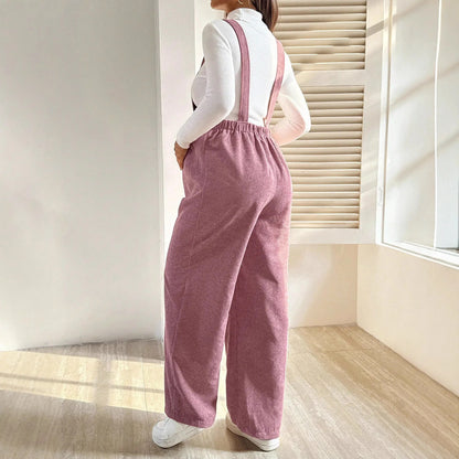 Maternity Clothes Pregnancy Clothing for Pregnant Women Pants 2025 Autumn Winter Fashion Elastic Loose Corduroy Overalls Waist