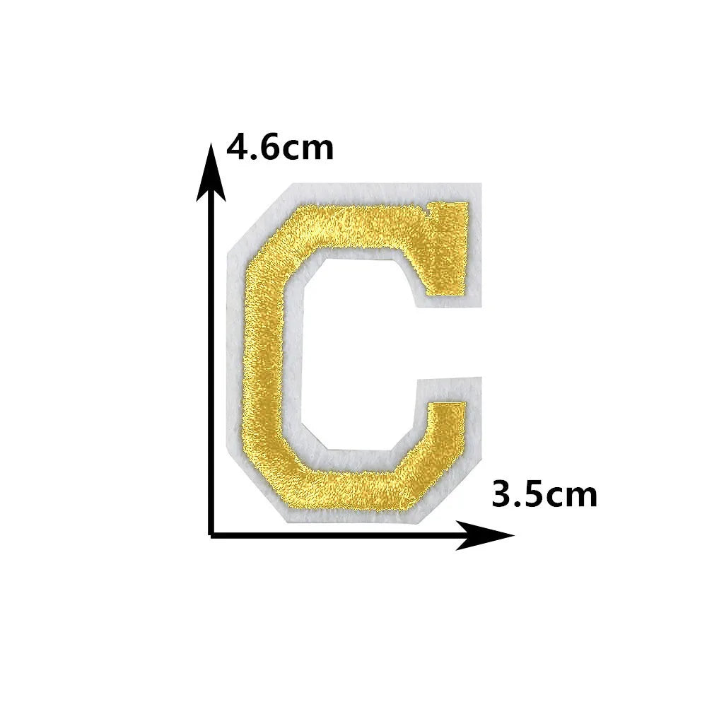 26 English gold letters Hot-melt adhesive ironing embroidery Patch DIY sewing decorative clothes patch