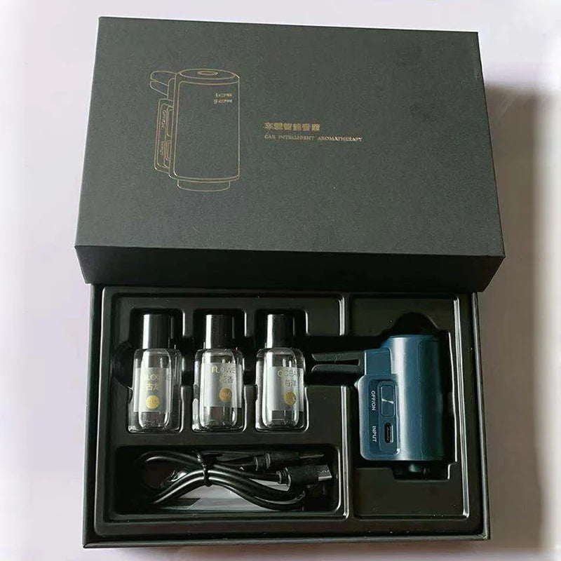Electric Auto Air Diffuser Aroma Car Air Vent Humidifier Mist Wood Grain Oil Aromatherapy Car Air Freshener Perfume Fragrance