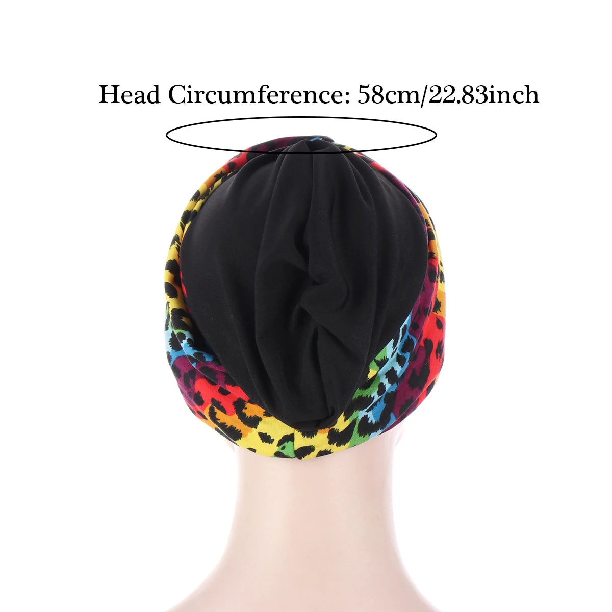 Trendy Print Women Muslim Hijab Caps Wrap Head Indian Turban Bonnet Fashion Headdress Islamic Clothing Accessories