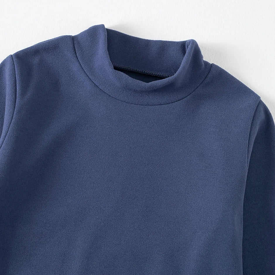 1/3/4 Pcs Children's Mid-collar Bottoming Shirt in Autumn And Winter Solid Color Joker Girls' Long sleeve T-shirt Boys' Casual S