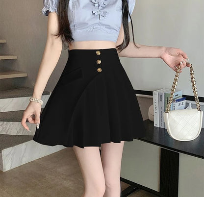 Black Pleat Skirts for Woman White High Waist Pleated Mini Clothes Short Kawaii Cute Women's Skirt Aesthetic Cheap Summer 2025 V