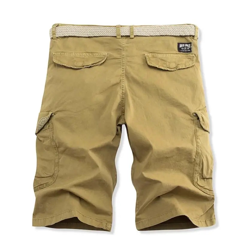 Men Summer Cargo Shorts Casual Tool Shorts High Quality Man Summer Military Multi Pocket Pants Loose Cargo Pants No belts 38