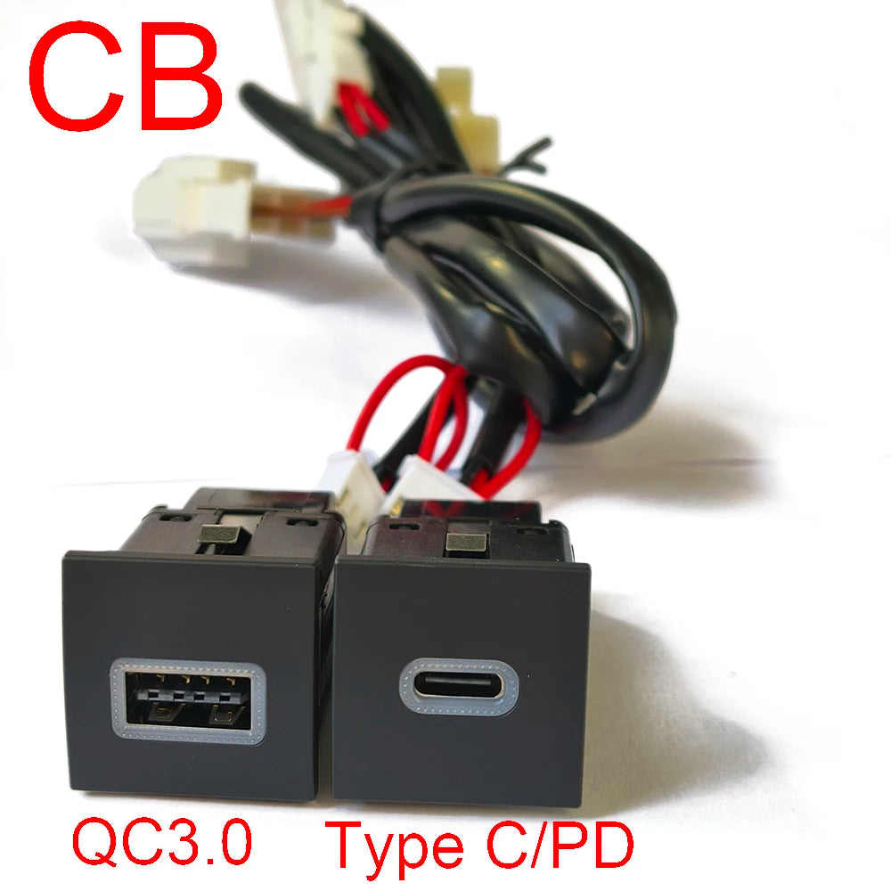 For VW Golf 6 MK6 Jetta 5 MK5 Scirocco 2006 - 2012 Car USB Charger PD Quick Charge QC3.0 Auto Phone Charging Adapter Button