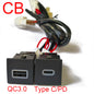 For VW Golf 6 MK6 Jetta 5 MK5 Scirocco 2006 - 2012 Car USB Charger PD Quick Charge QC3.0 Auto Phone Charging Adapter Button