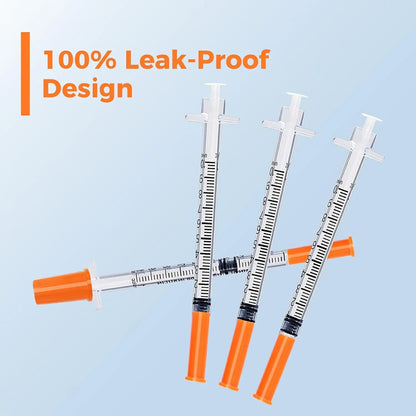 100/30 Pack 1ml 30G/31G 5/16 inch (8mm) Syringes with Needles Individually Packaged for Laboratory And Pet Supplies