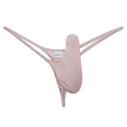 YAULAANG Sexy men's gloss gay underwear oily G-Strings thong Shiny low-waisted High Elasticity mens lingerie