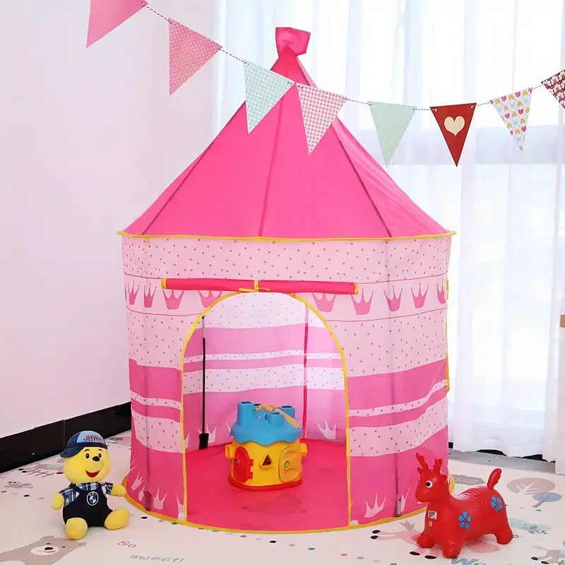 Night Sky Design Children's Playhouse Tent, Cute Castle for Little Boys and Girls