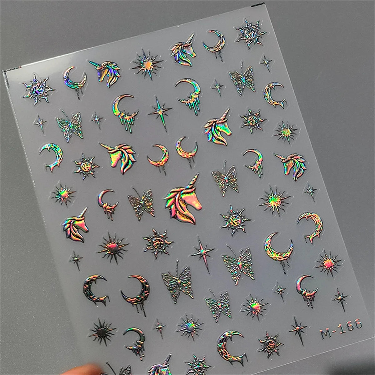 1PC 5D Korean Bronzing Nail Stickers Japanese Gold Silver Star Moon Luxury DIY Nail Art Decoration Decals Manicure Accessories