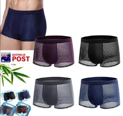 Bamboo Fibre Shorts Men large size Microfiber Fiber Briefs Underwear Compression Stretch plus size