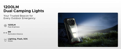 DOOGEE V Max Play 5G Projector Rugged Phone 6.78" Display 20500mAh Battery Dual Camping lights Dimensity 7300 NFC Smartphone