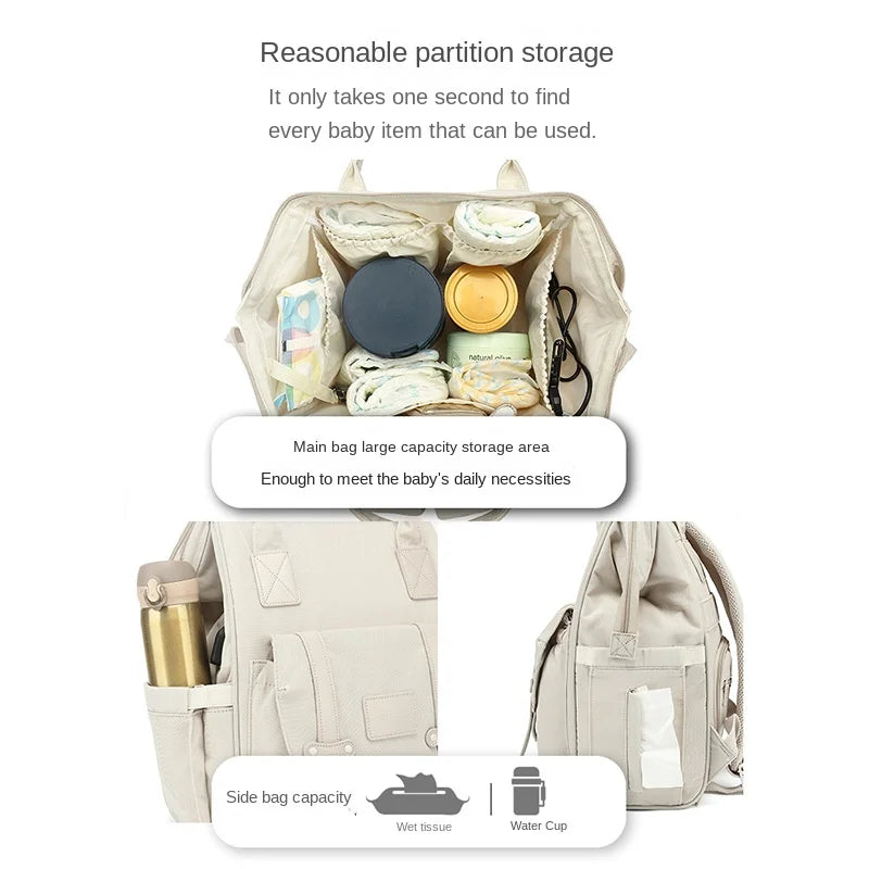 Baby Diaper Bags Mom Backpack Maternity Bag for Baby Large Capacity Mommy Bag Waterproof Travel Baby Stroller Bag Mother Kids