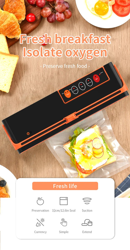 AGASHE Food Vacuum Sealer Machine, Degasser Vacuum Packer for Products with Cutter, Double Pump Air Packaging Machine for Kitche