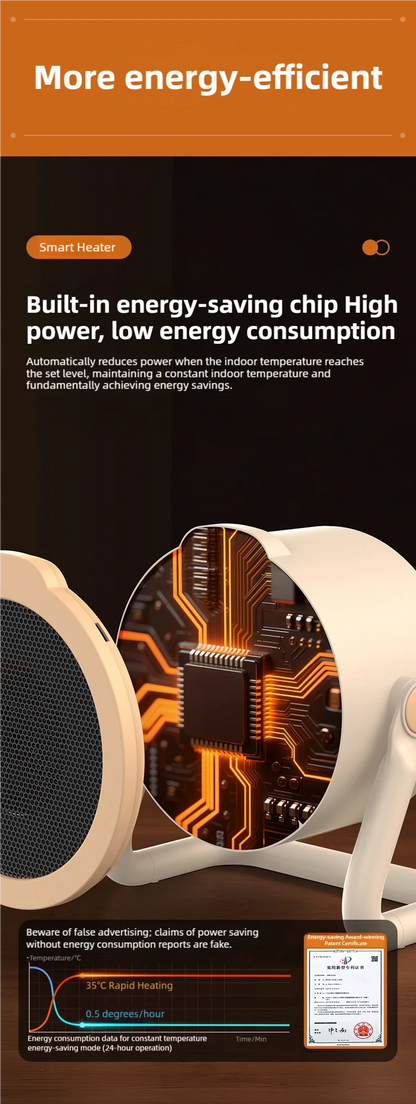 Portable desktop electric heater suitable for home and office use Mini fan heater suitable for desktop use and foot warmer