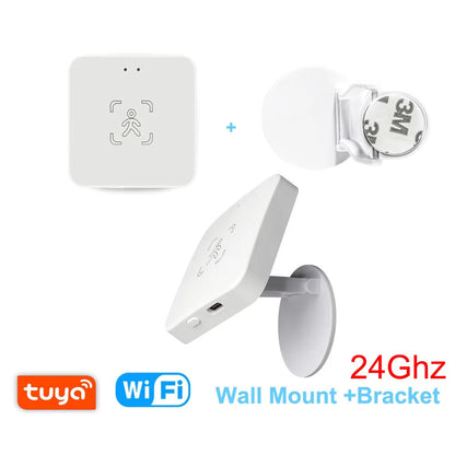 Tuya Zigbee/WiFi Smart Human Presence Sensor 24Ghz MmWave Radar Detection Luminance/Distance Support Home Assistant