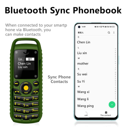 SERVO Mini Mobile Phone 2 SIM Cards Magic Voice Bluetooth Dialing Blacklist Low Radiation Smallest Button Cellphones Four Colors