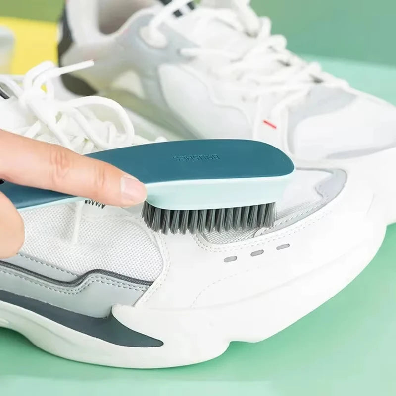 Home-use Long-handled Shoe Brush Multi-functional Cleaning Brush Laundry Bathrooms Hard Floors Plastic Handle Shoes Brush