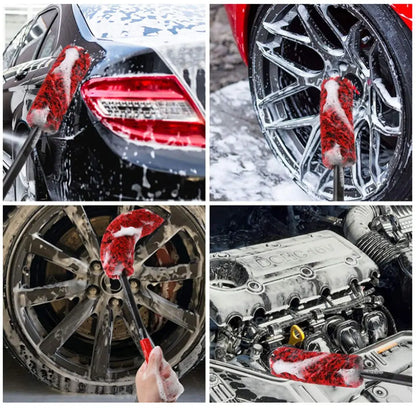 SEAMETAL Car Wheel Detailing Brush Bendable Auto Wheel Woolies Brushes Car Cleaning Tools for Car Rim Tire Washing Accessories