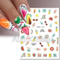 3d Nails Art Decals Spring Fruits Pink Full Tips Peony Magnolia Flowers Adhesive Sliders Stickers Decoration For Nails Manicure