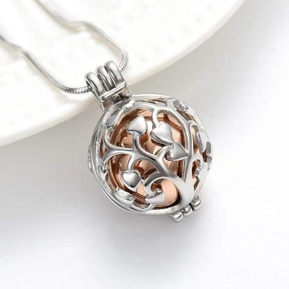 Cremation Locket Necklace Tree of Life Memorial Urn Jewelry For Ashes For Women Men Keepsake Pendant Necklace