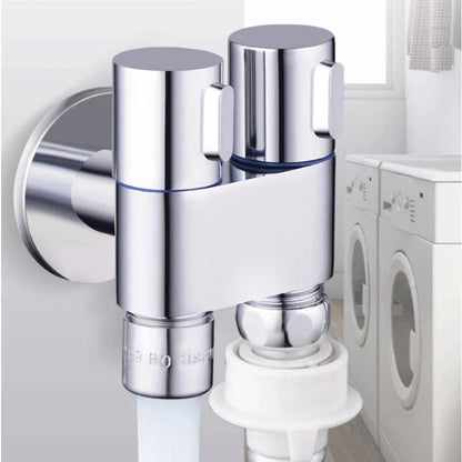 Bathroom Faucet Stainless Steel Washing Machine Water Faucet Double Outlet for Toilet Garden Hose Washing Machine Pet Bathing
