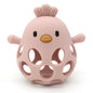 1PC Baby Silicone Teether Toys Cartoon Chick Shape Baby Toys Hollow Out Baby Care Equipment Chewing Training Baby Products
